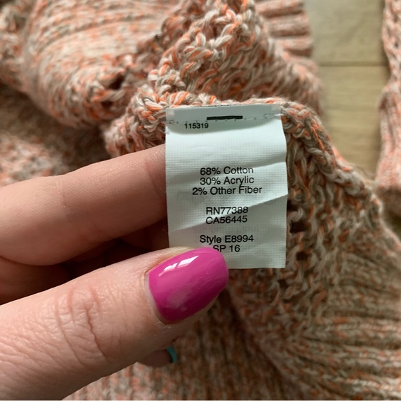 MADEWELL PINK KNIT 3/4 SLEEVE SWEATER SIZE SMALL - Picture 7 of 8